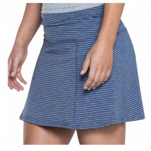 Toad&Co Skort Blue/White Striped Women's Size Large